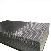 Лист алюминиевый 3х1500х6000, рифление квинтет, марка АМГ2Н2Р в Омске цена